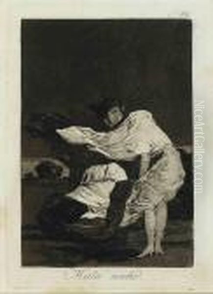 Mala Noche From Los Caprichos Oil Painting by Francisco De Goya y Lucientes