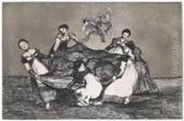 Los Proverbios Oil Painting by Francisco De Goya y Lucientes