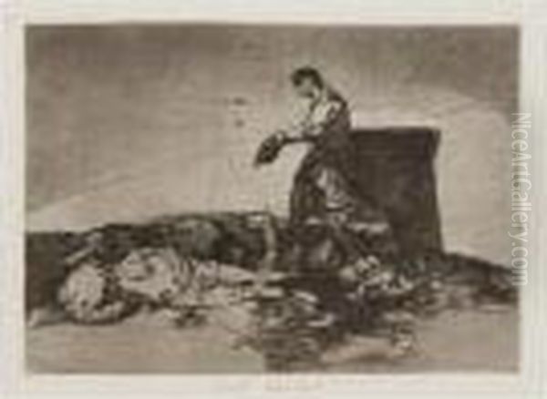 Cruel Lastima (from Los Desastres De La Guerra) Oil Painting by Francisco De Goya y Lucientes