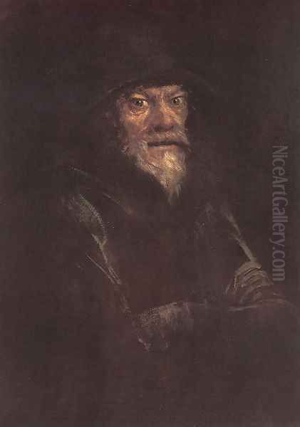 Old Man 1896-97 Oil Painting by Laszlo Mednyanszky