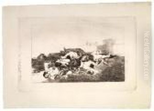 Tanto Y Mas - Even Worse - So Viel Und Noch Mehr Oil Painting by Francisco De Goya y Lucientes