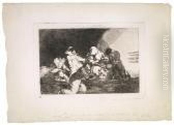 No Se Puedemirar - One Can't Look - Das Kann Man Nicht Mitansehen Oil Painting by Francisco De Goya y Lucientes