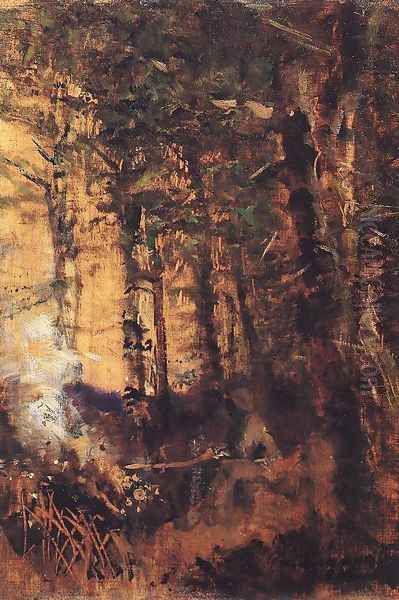 View of the Forest 1890-91 Oil Painting by Laszlo Mednyanszky