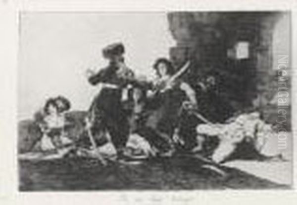 Los Desastres De La Guerra Oil Painting by Francisco De Goya y Lucientes