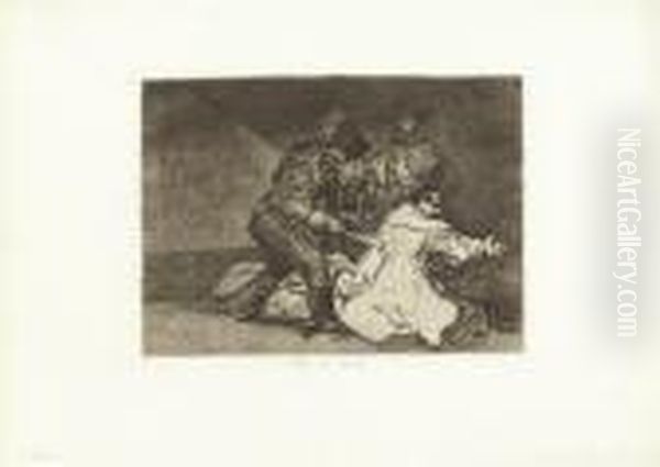 Esto Es Malo Oil Painting by Francisco De Goya y Lucientes