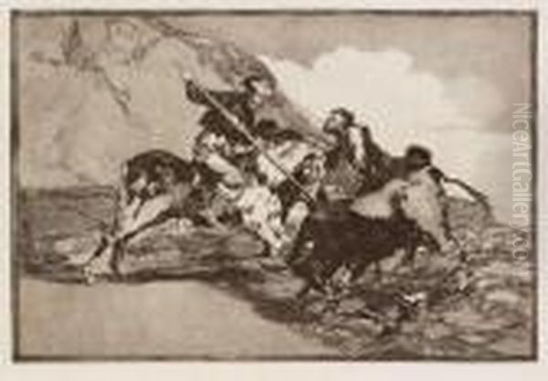 Tauromaquia Oil Painting by Francisco De Goya y Lucientes