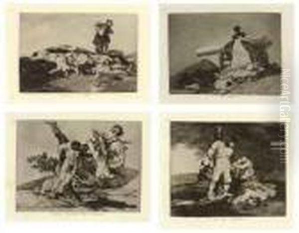 Los Desastres De La Guerra Oil Painting by Francisco De Goya y Lucientes