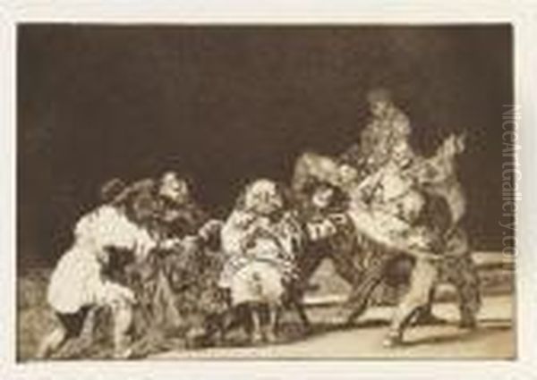 El Que No Te Ama, Burlando Te Difama Oil Painting by Francisco De Goya y Lucientes