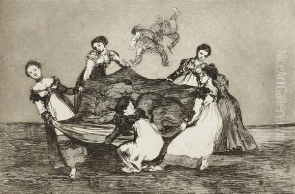 Disparate Femenino Oil Painting by Francisco De Goya y Lucientes