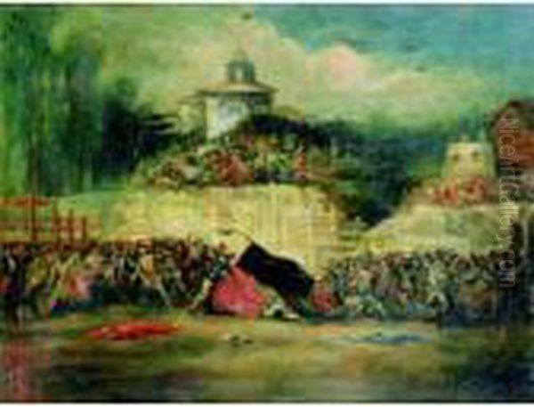 Scene De Tauromachie Oil Painting by Francisco De Goya y Lucientes