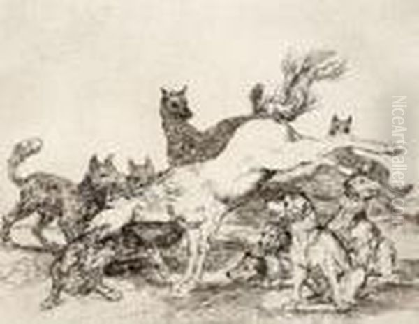 Se Defiende Bien Oil Painting by Francisco De Goya y Lucientes