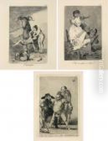 Twelve Plates From Los Caprichos Oil Painting by Francisco De Goya y Lucientes