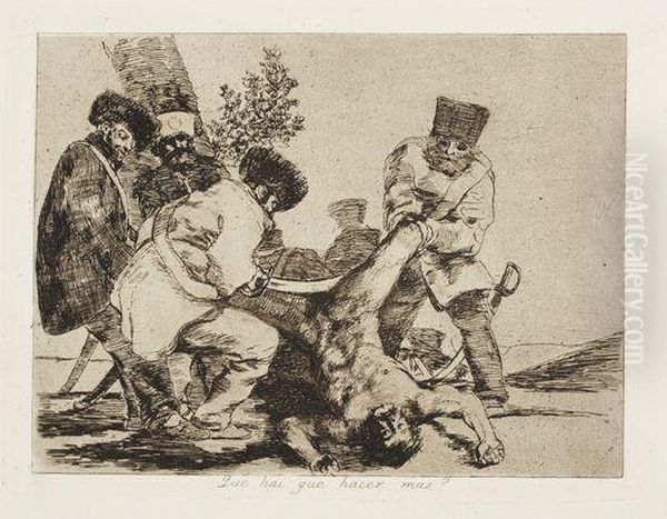 Que Hai Que Hacer Mas? Oil Painting by Francisco De Goya y Lucientes