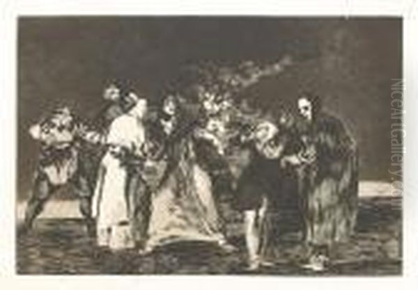 Las Exhortaciones. Oil Painting by Francisco De Goya y Lucientes