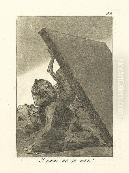 Y Aun No Se Van! Oil Painting by Francisco De Goya y Lucientes