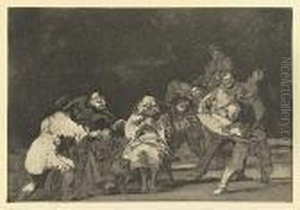 El Que No Te Ama, Burlando Te Difama. Oil Painting by Francisco De Goya y Lucientes