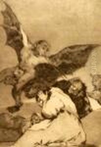 Soplones Oil Painting by Francisco De Goya y Lucientes