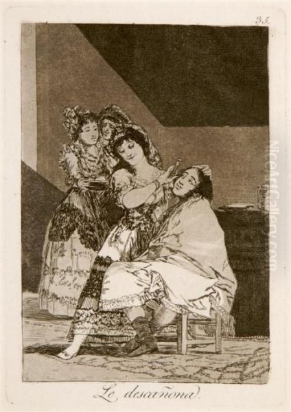 Le Descanona Oil Painting by Francisco De Goya y Lucientes