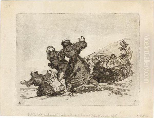 Tambien Esto - This Too - Hier Auch Blatt 43 Der Folge â€¹los Desastres De La Guerraâ€º Oil Painting by Francisco De Goya y Lucientes