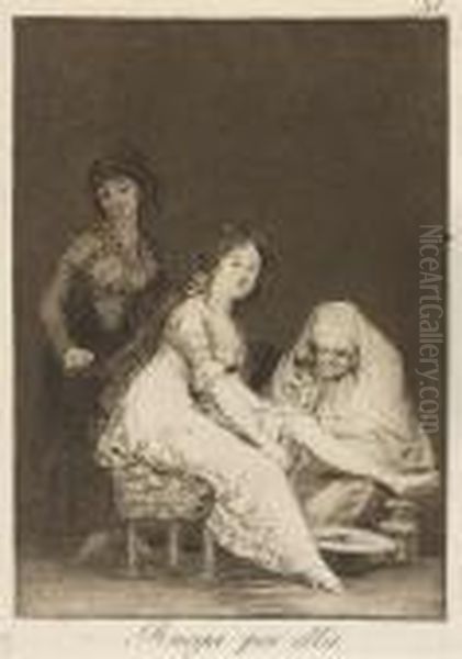 Ruega Por Ella Oil Painting by Francisco De Goya y Lucientes