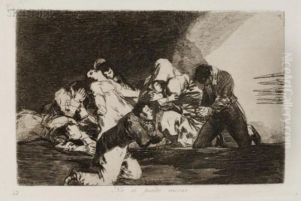 Los Desastres De La Guerra Oil Painting by Francisco De Goya y Lucientes