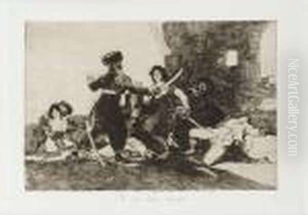 Ya No Hay Tiempo Oil Painting by Francisco De Goya y Lucientes