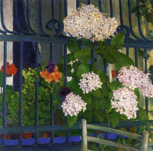 Geraniums Oil Painting by Koloman Moser