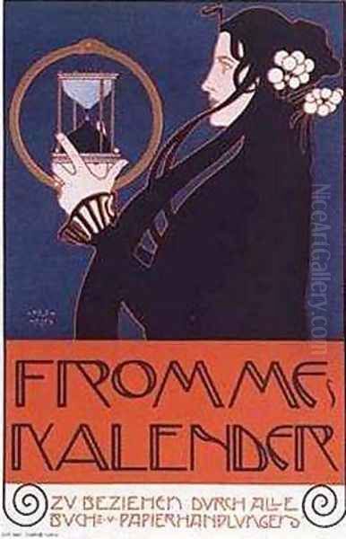 Fromme's Kalender Oil Painting by Koloman Moser