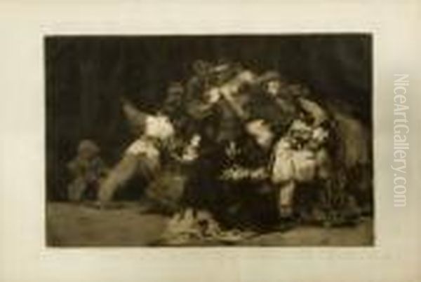 Los Ensacados Oil Painting by Francisco De Goya y Lucientes