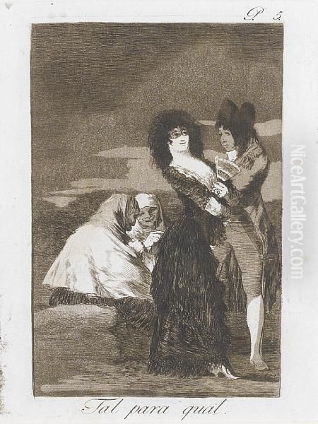 Two Of A Kind (harris 42) Oil Painting by Francisco De Goya y Lucientes