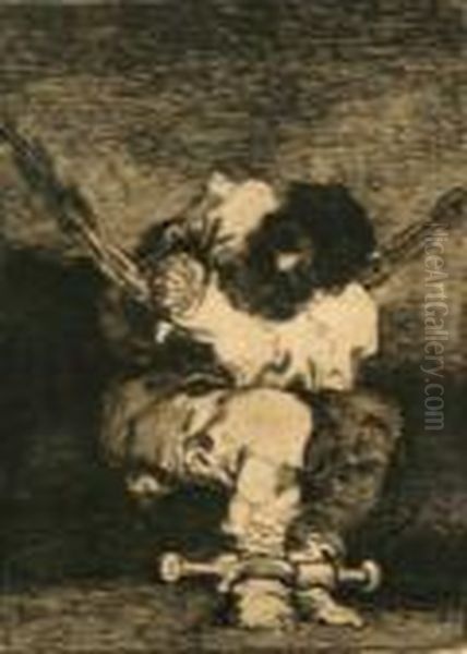 Tan Barbara La Seguridad Como El Delito Oil Painting by Francisco De Goya y Lucientes