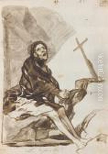 Repentance Oil Painting by Francisco De Goya y Lucientes