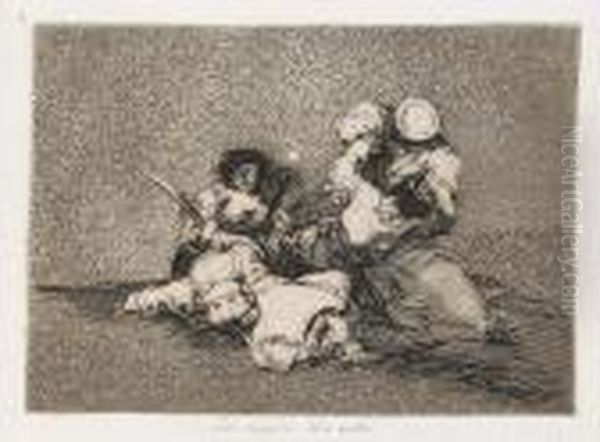 Pl. 4 And 16 Oil Painting by Francisco De Goya y Lucientes