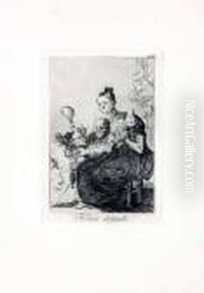 Caprichos No. 44. Hilan Delgado Oil Painting by Francisco De Goya y Lucientes