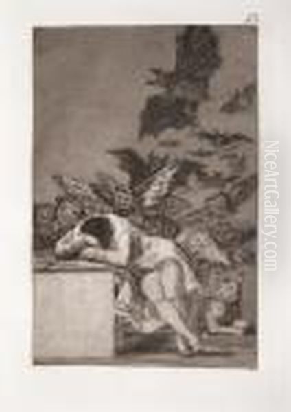 Los Caprichos De Goya. Coleccion De Ochenta Estampas Oil Painting by Francisco De Goya y Lucientes