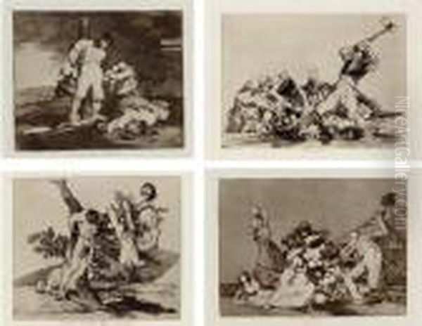 Los Desastres De La Guerra Oil Painting by Francisco De Goya y Lucientes