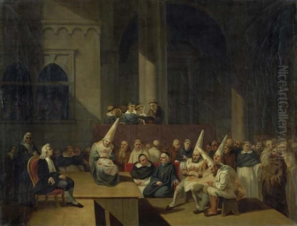 Vor Dem Tribunal Der Heiligen Inquisition. Oil Painting by Francisco De Goya y Lucientes