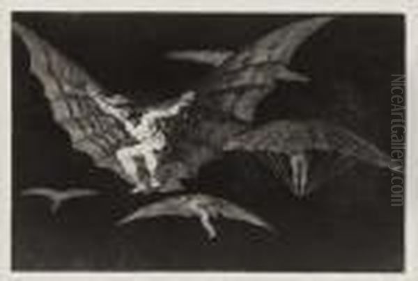 Etching With Aquatint, 1864, On 
Strong Laid Paper, From The Third Edition Or Later, With Margins, 
Mount-staining, A Small Loss At The Left Sheet Edge, Other Minor 
Defects, Framed Oil Painting by Francisco De Goya y Lucientes