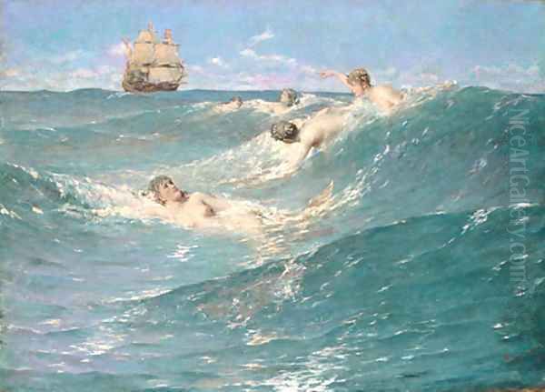 In Strange Seas 1889 Oil Painting by George Willoughby Maynard