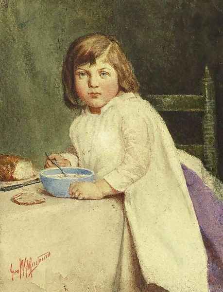 The Bowl of Porridge Oil Painting by George Willoughby Maynard