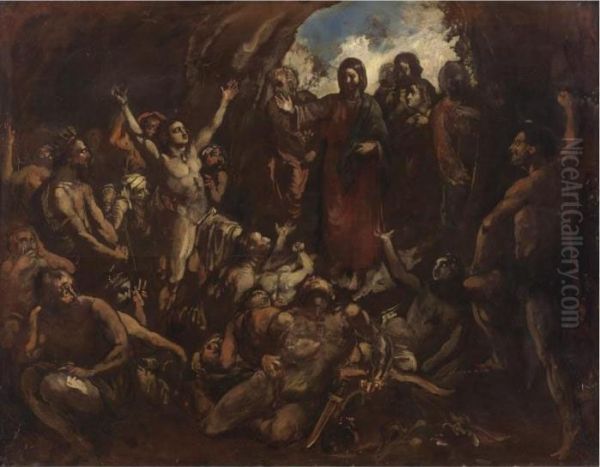 Christ's Descent Into Limbo Oil Painting by Francisco De Goya y Lucientes