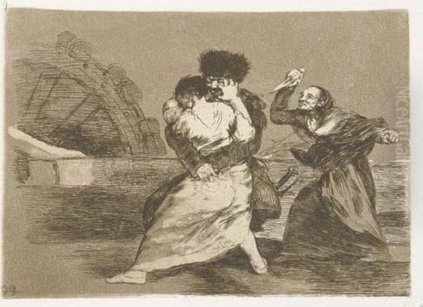 Los Desastres De La Guerra (delteil 120-199; Harris 121-200) Oil Painting by Francisco De Goya y Lucientes