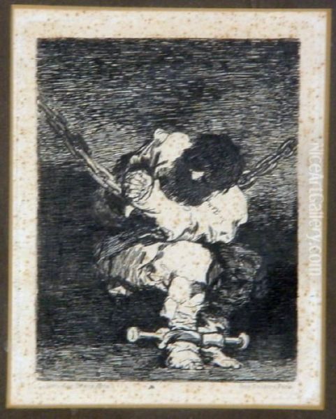 Bound Oil Painting by Francisco De Goya y Lucientes