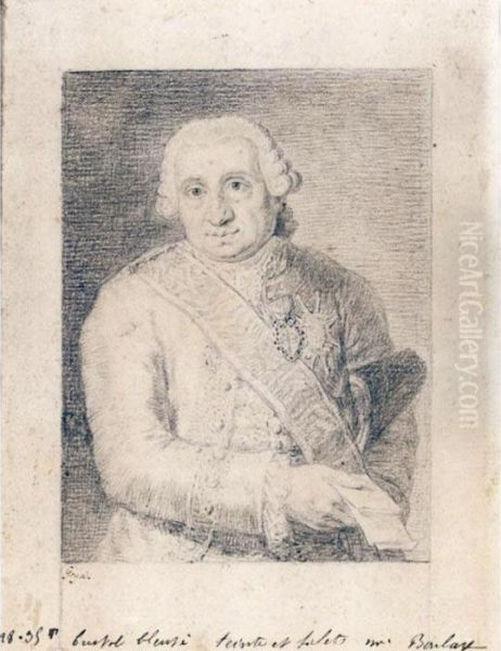 Half Length Portrait Of Miguel De Muzquiz, Conde De Gausa Oil Painting by Francisco De Goya y Lucientes