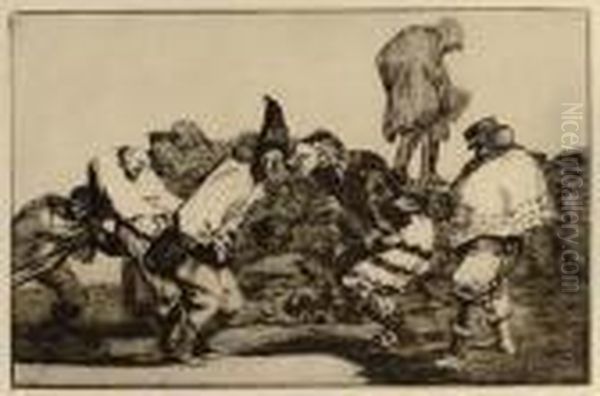 Los Proverbios: 18 Plates (harris 248-65) Oil Painting by Francisco De Goya y Lucientes