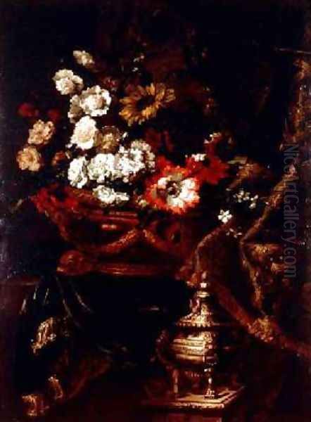 Still Life of Flowers 3 Oil Painting by Jean-Baptiste Monnoyer