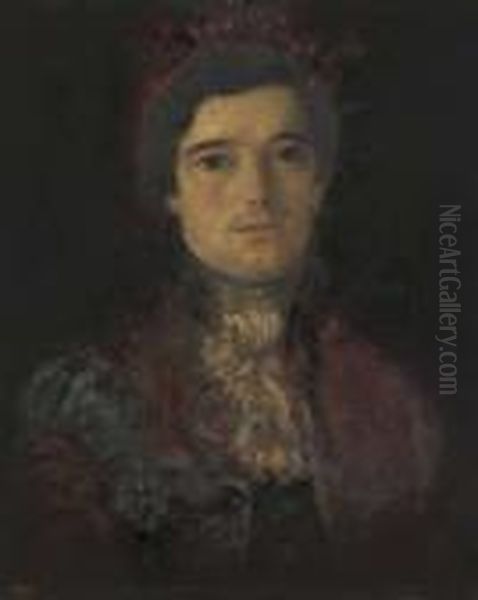 Portrait Of A Man, Half-length, In Colorful Dress Oil Painting by Francisco De Goya y Lucientes