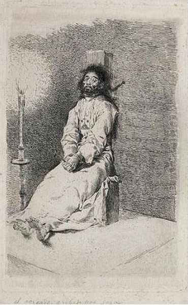 The Garroted Man (h.21) Oil Painting by Francisco De Goya y Lucientes