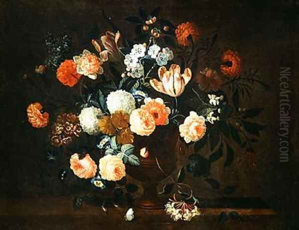 Vase of Flowers Oil Painting by Jean-Baptiste Monnoyer