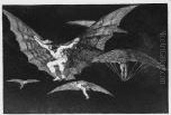 Modo De Volar (d.214; H.260) Oil Painting by Francisco De Goya y Lucientes